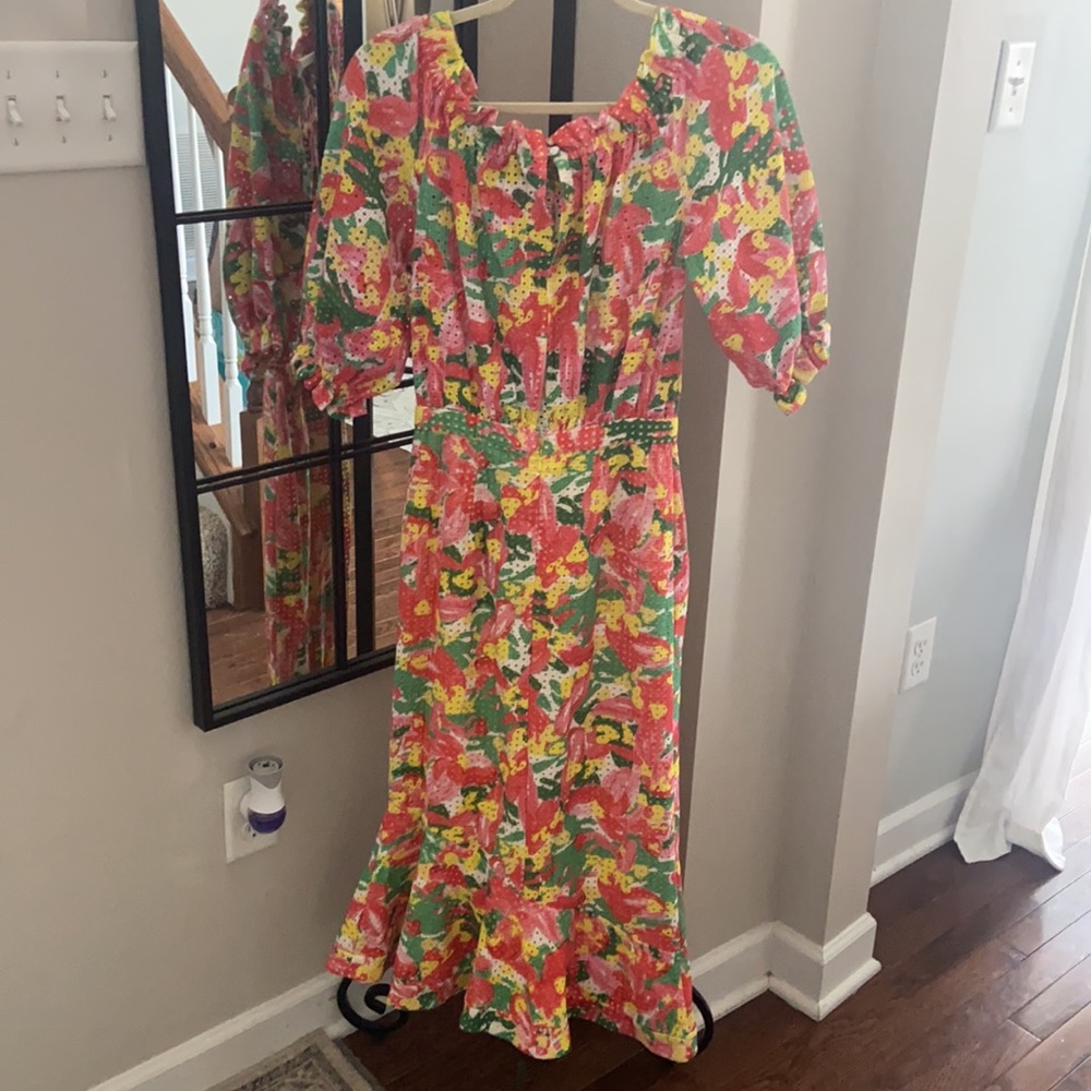 Saloni Grace Off Shoulder Ruffle Dress - Picture 9 of 14